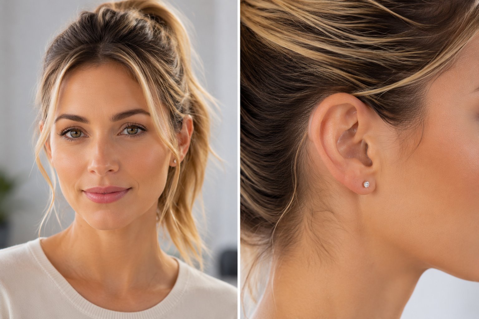 Nearly Invisible Hearing Aids Before and After Comparison - Discreet Hearing Solutions Pharr TX